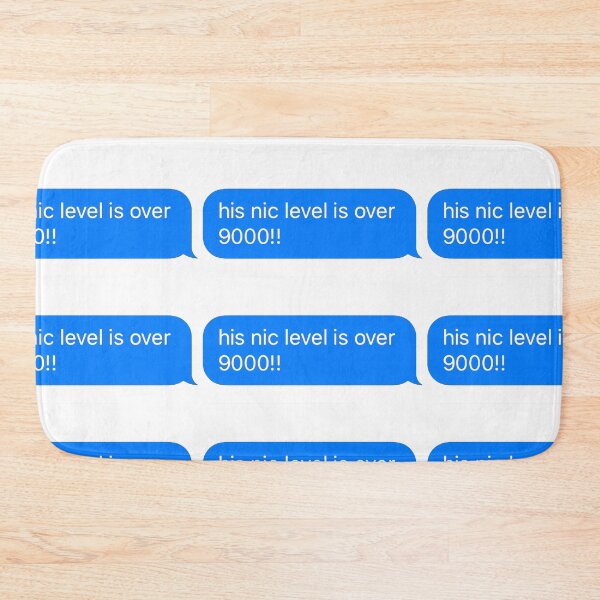 Item preview, his Nic level is over 9000!! designed and sold by cool stickerz.