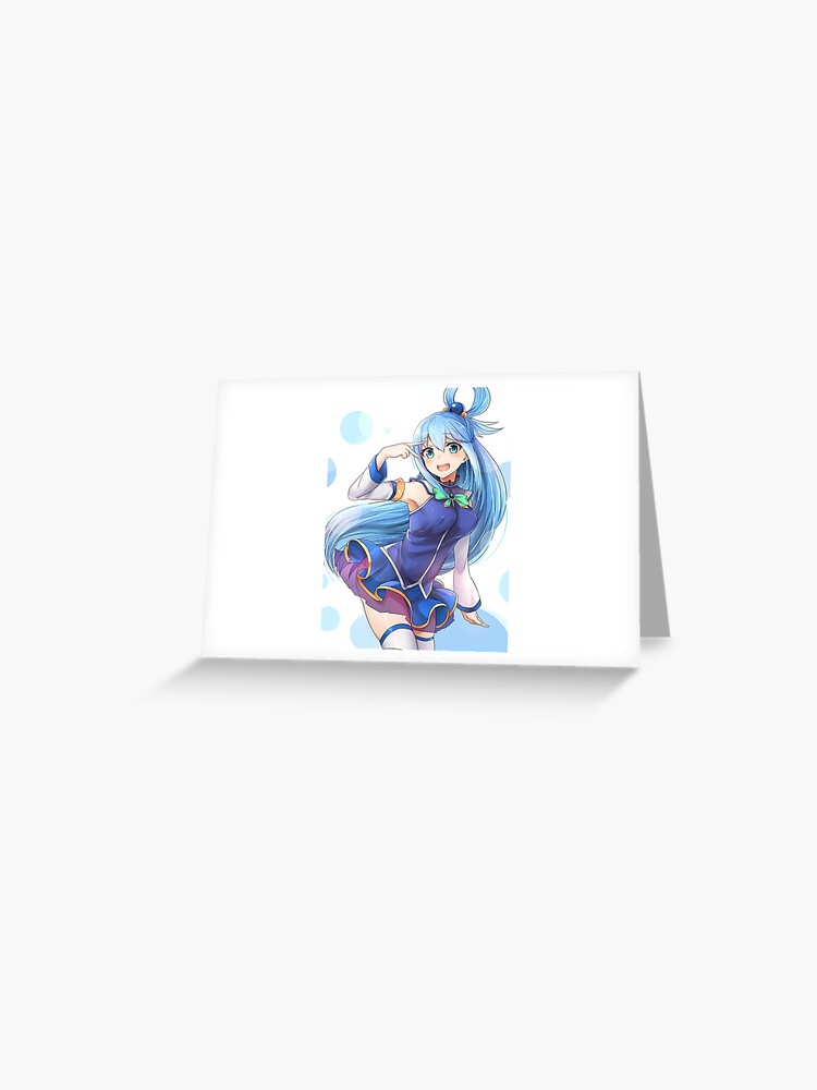 Funny Aqua KonoSuba Anime Girl Postcard for Sale by slinkraz