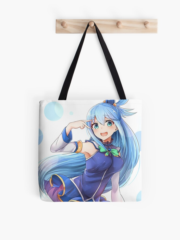 Happy Aqua KonoSuba Anime Girl 2 Tote Bag for Sale by slinkraz