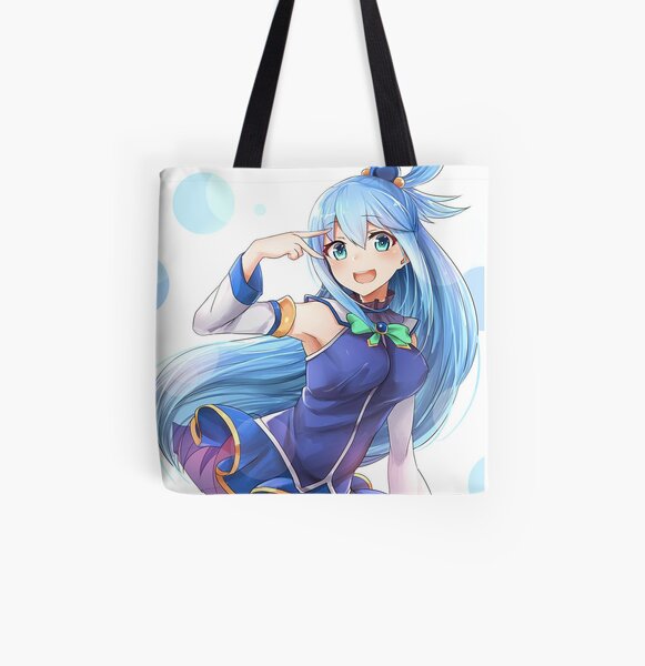 Happy Aqua KonoSuba Anime Girl 2 Tote Bag for Sale by slinkraz