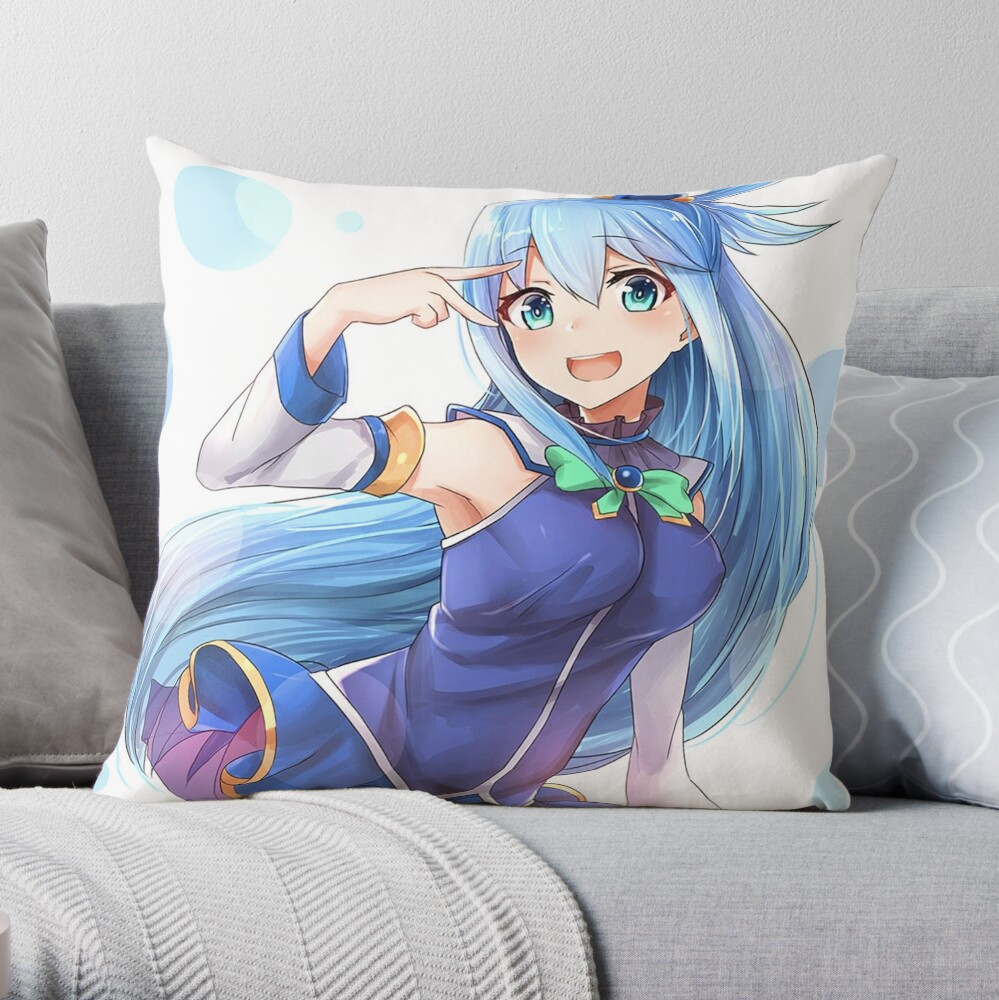 Shy Aqua KonoSuba Anime Girl Mounted Print for Sale by slinkraz