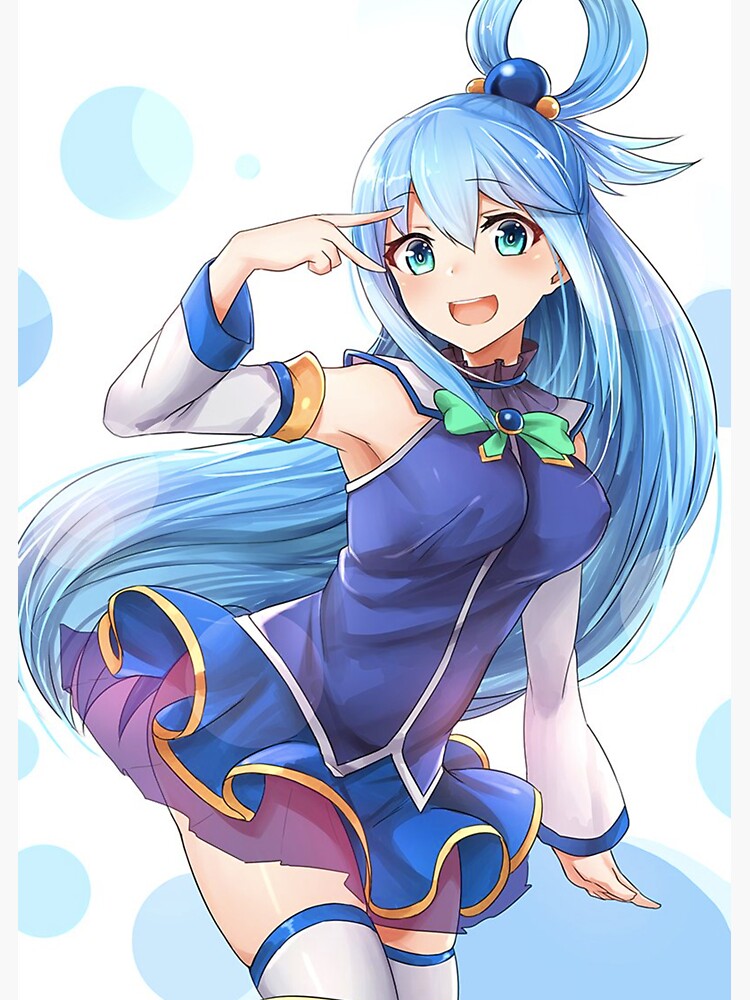 Funny Aqua KonoSuba Anime Girl Sticker for Sale by slinkraz