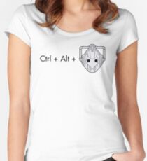 Ctrl + Alt + DELETE Women's Fitted Scoop T-Shirt