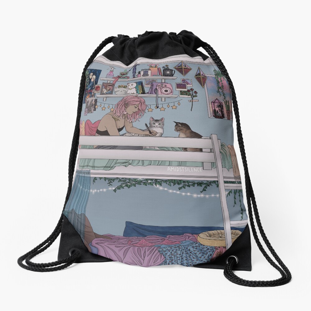 Pastel Daydreams Drawstring Bag