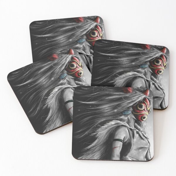 Fury of the Princess Anime Digital Painting Coasters (Set of 4)