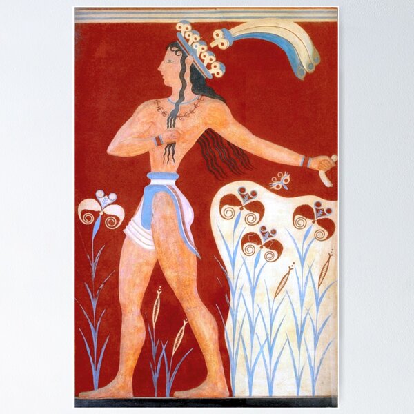 Item preview, Minoan Prince of Lilies "Priest King" Fresco designed and sold by W. Sheppard Baird.