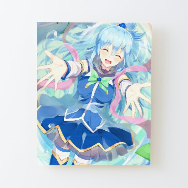 Shy Aqua KonoSuba Anime Girl | Mounted Print