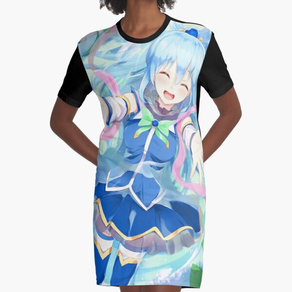 Jumping Aqua KonoSuba Anime Girl Sticker for Sale by slinkraz