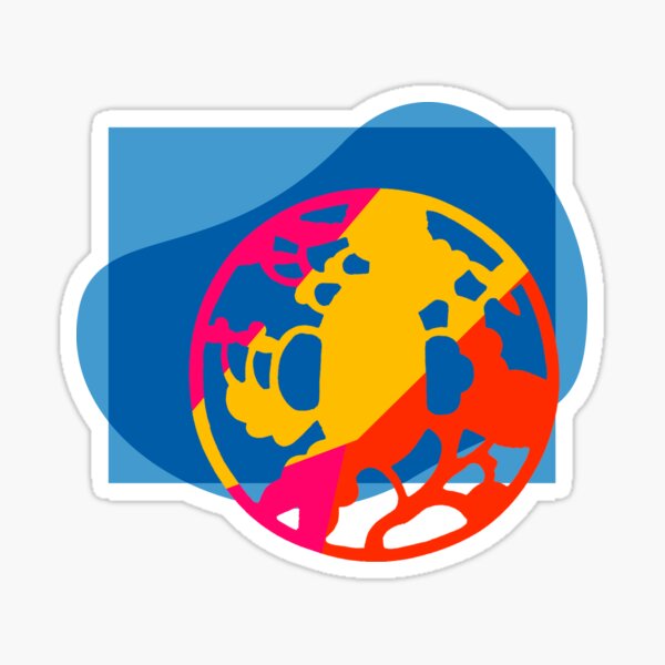 Colorful Abstract Geometric Art Sticker
