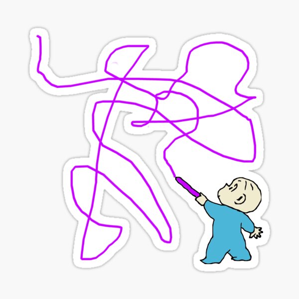 Harold and the purple crayon Sticker