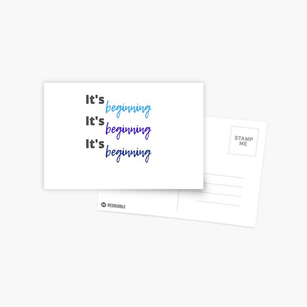 It's Beginning Postcard
