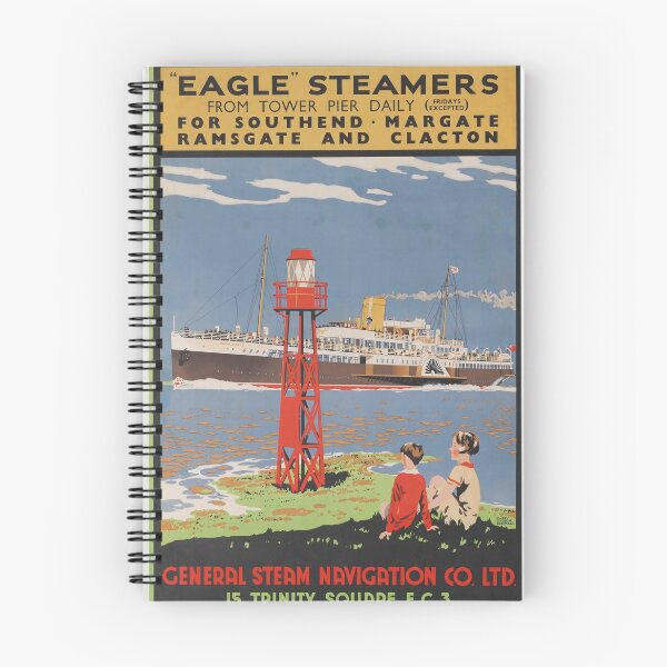Item preview, Eagle Steamers vintage travel poster designed and sold by stickart-marek.