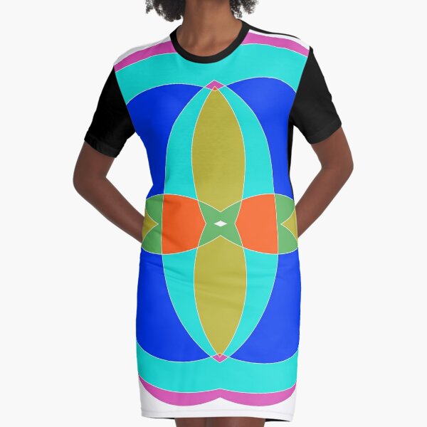 Circle, 2D shape Graphic T-Shirt Dress