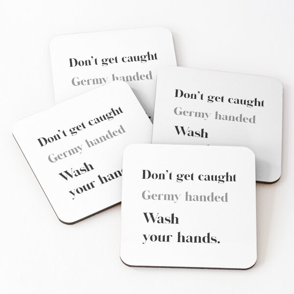 Item preview, Don't Get Caught Germy Handed Wash Your Hands BLGY designed and sold by Funkymask.