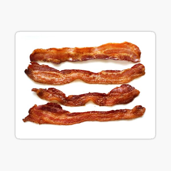 Bacon, Bacon socks, Bacon greeting card, Bacon mug, Bacon pillow, Bacon mask Sticker