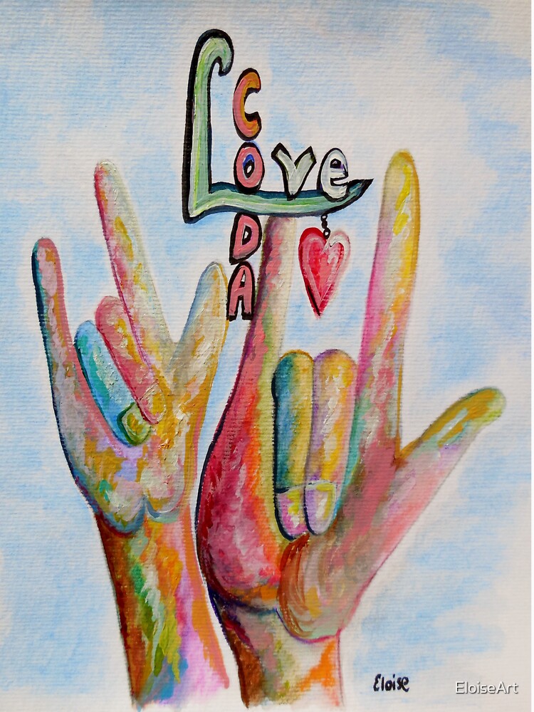 "CODA Children of Deaf Adults" Tshirt by EloiseArt Redbubble