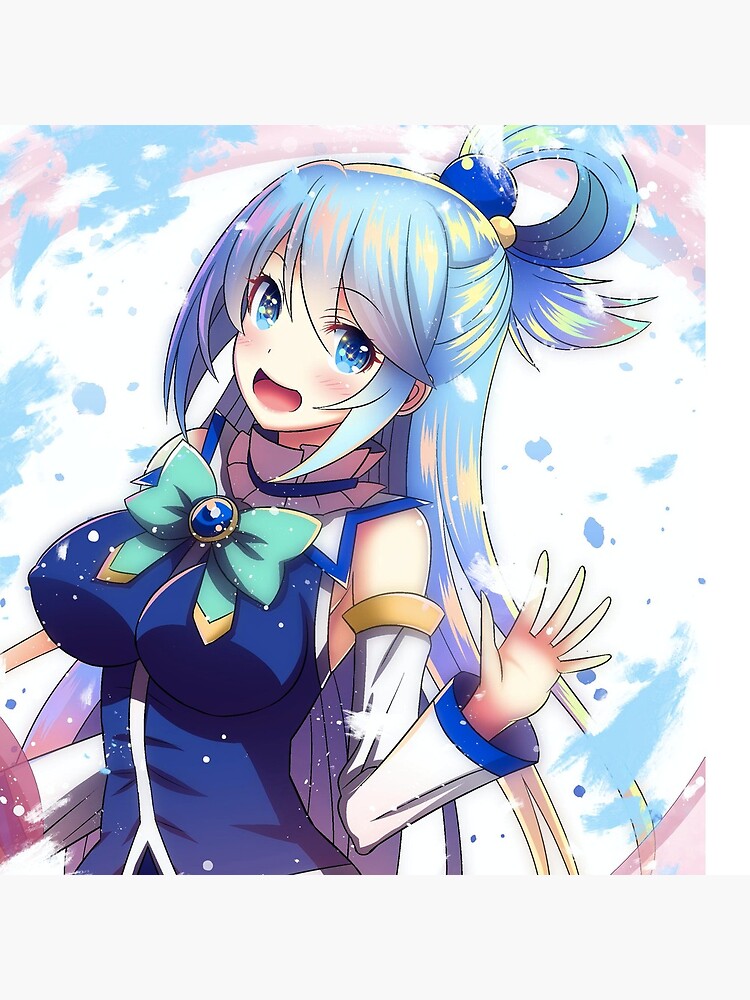 Cute Aqua KonoSuba Anime Greeting Card for Sale by slinkraz