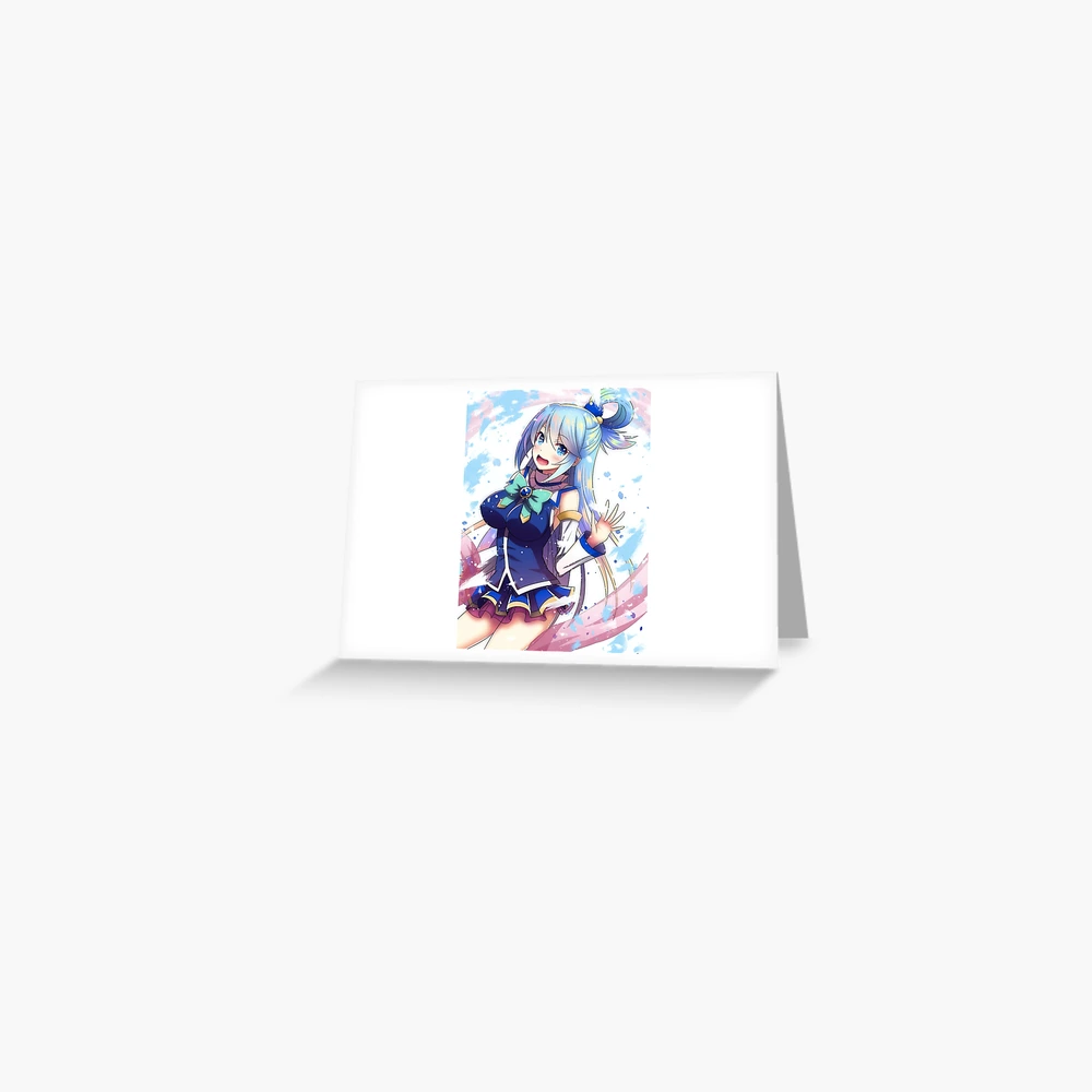 Jumping Aqua KonoSuba Anime Girl Sticker for Sale by slinkraz