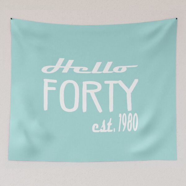 Item preview, Hello Forty Est 1980: Funny Fortieth 40th Birthday Gift Idea. designed and sold by cutitoutsir.