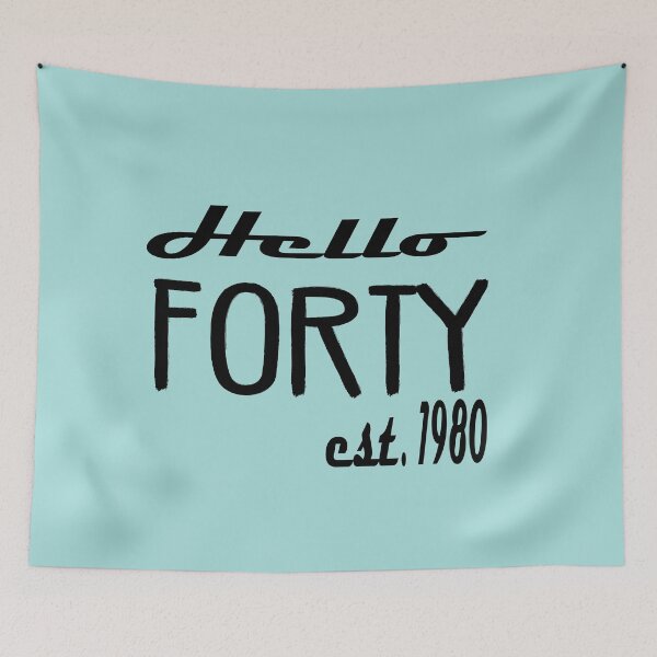 Item preview, Hello Forty Est 1980: Funny Fortieth 40th Birthday Gift Idea. designed and sold by cutitoutsir.