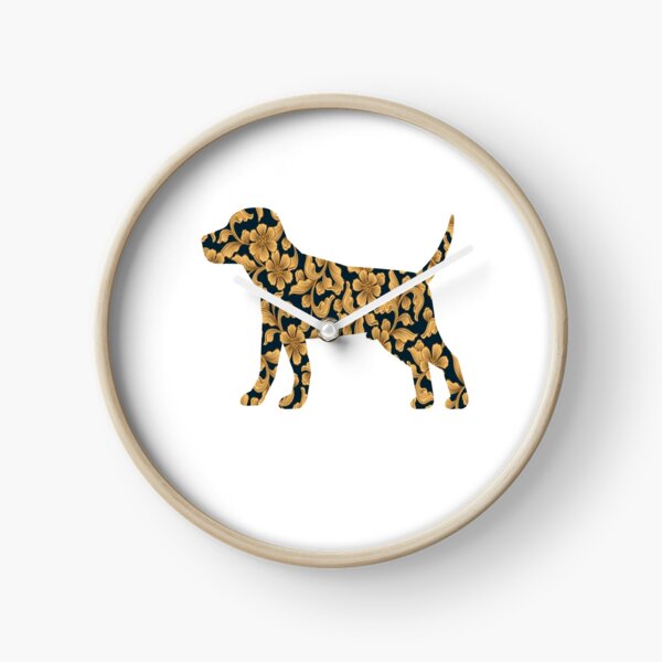 Item preview, beagle dog golden ornamental floral gift designed and sold by alaechamlal.