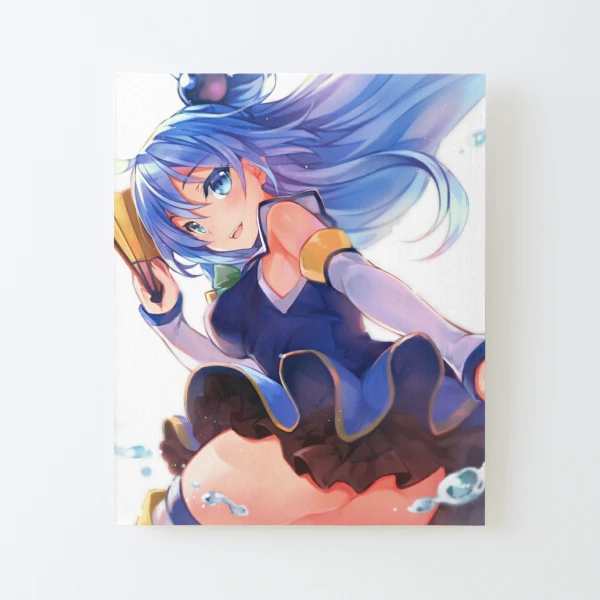 Shy Aqua KonoSuba Anime Girl | Mounted Print