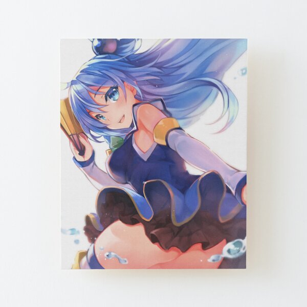 Shy Aqua KonoSuba Anime Girl Mounted Print for Sale by slinkraz