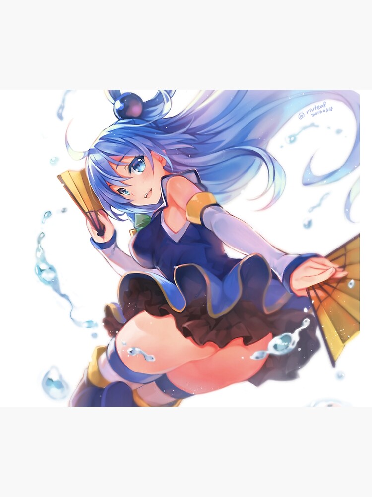 Cute Aqua KonoSuba Anime Greeting Card for Sale by slinkraz