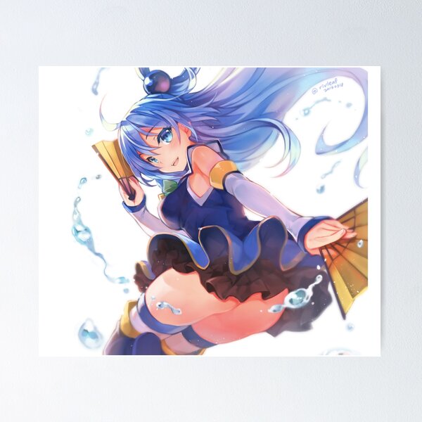 Funny Aqua KonoSuba Anime Girl Postcard for Sale by slinkraz