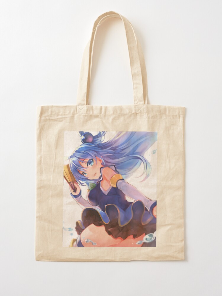 Happy Aqua KonoSuba Anime Girl 2 Tote Bag for Sale by slinkraz