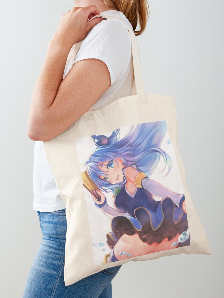 Happy Aqua KonoSuba Anime Girl 2 Tote Bag for Sale by slinkraz