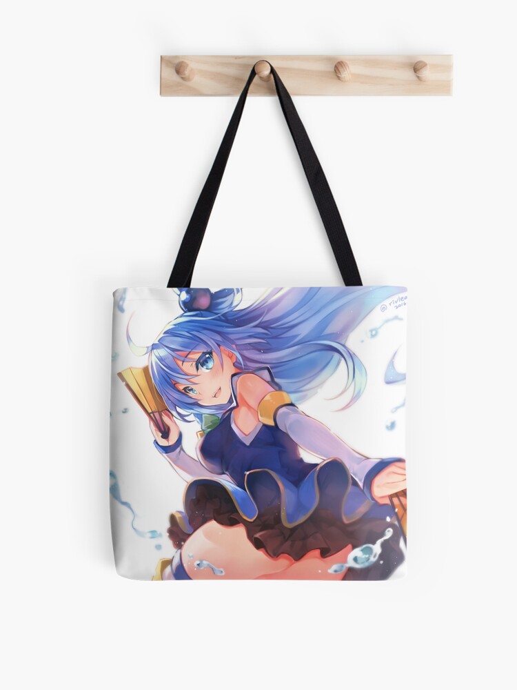 Happy Aqua KonoSuba Anime Girl 2 Tote Bag for Sale by slinkraz