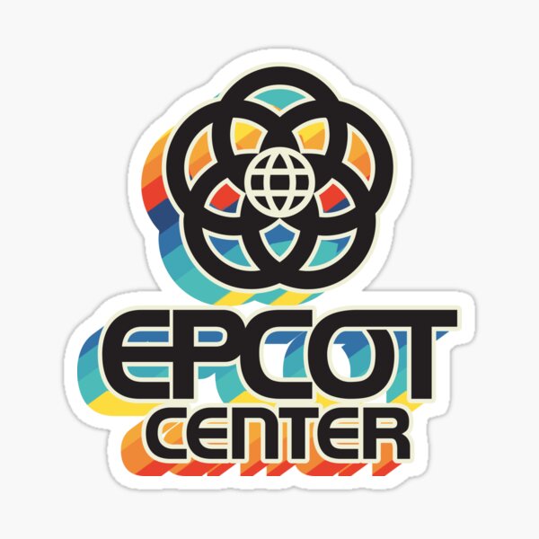 EPCOT Center BLK rainbow Sticker