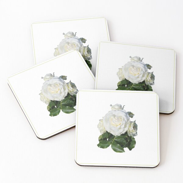 Item preview, Leafy White Rose on White designed and sold by STHogan2.