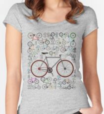 Love Fixie Road Bike Women's Fitted Scoop T-Shirt