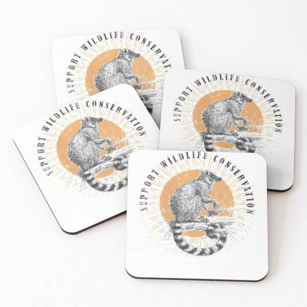 Item preview, Retro Lemur Wildlife Conservation Animal Lover Gift designed and sold by FelixSchulze.