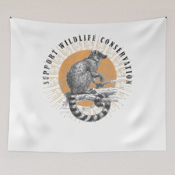 Item preview, Retro Lemur Wildlife Conservation Animal Lover Gift designed and sold by FelixSchulze.