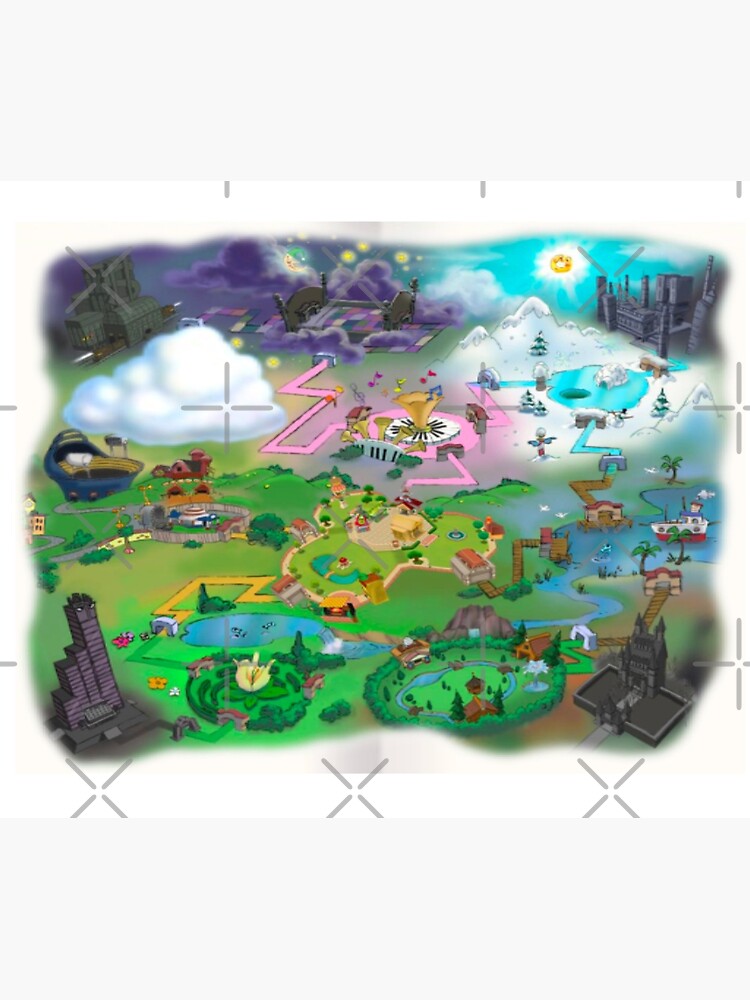 "Toontown Map" Throw Blanket by Rccola55 | Redbubble