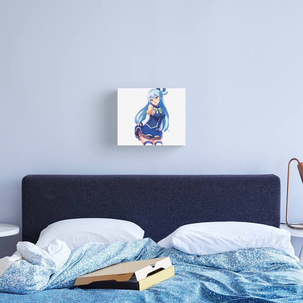 Shy Aqua KonoSuba Anime Girl | Mounted Print