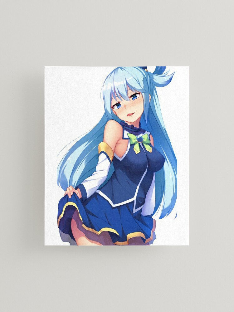 Shy Aqua KonoSuba Anime Girl | Mounted Print