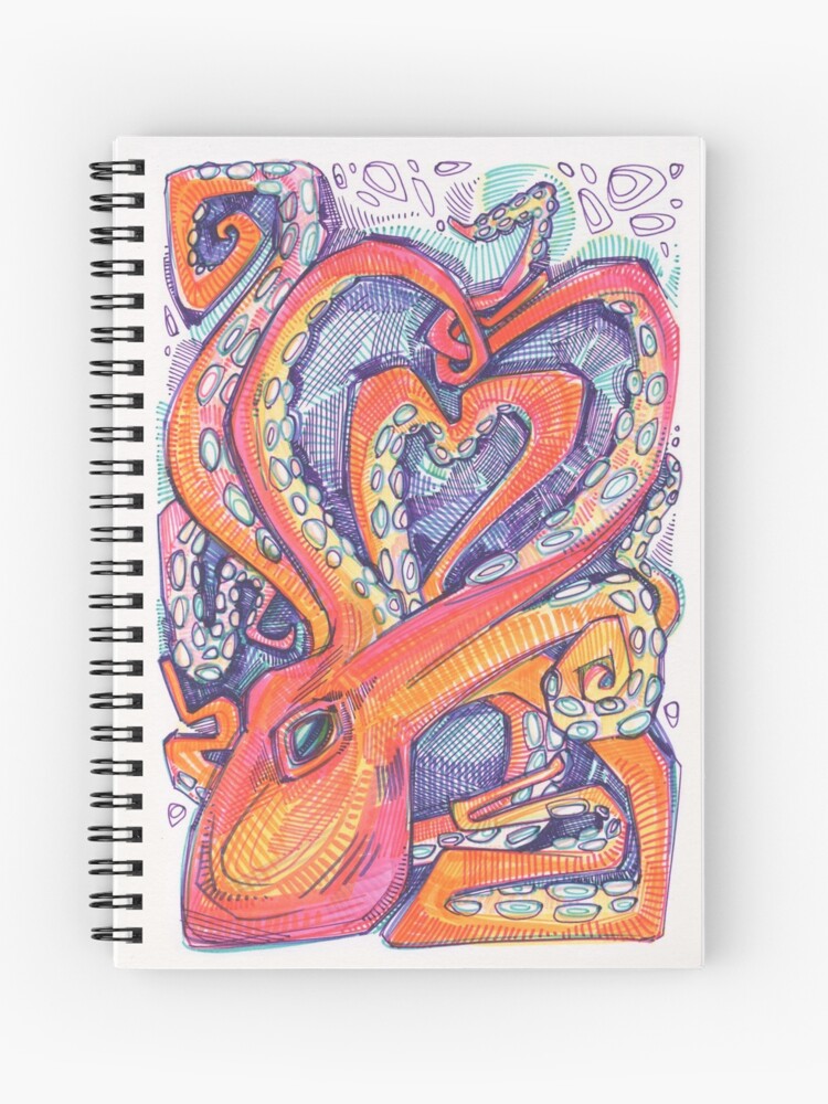 Thumbnail 1 of 3, Journal, Octopus Heart designed and sold by gwennpaints.