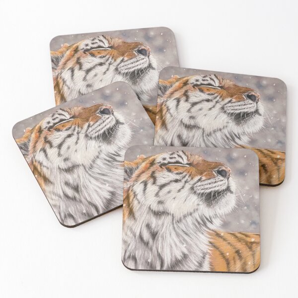 Item preview, Tiger in the snow designed and sold by ClaudiaMontero.