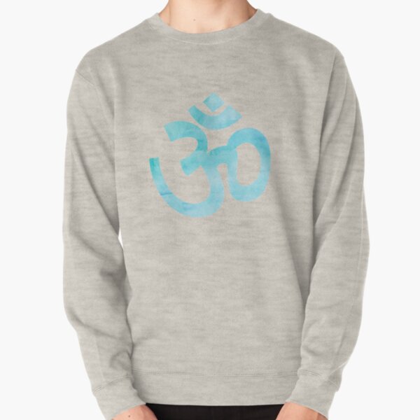 Om - Blue Watercolour Yoga Art Design Pullover Sweatshirt