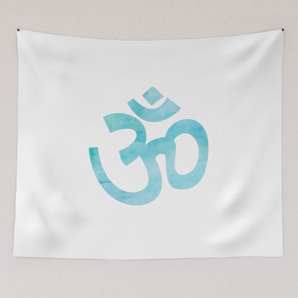 Item preview, Om - Blue Watercolour Yoga Art Design designed and sold by TresChicXO.