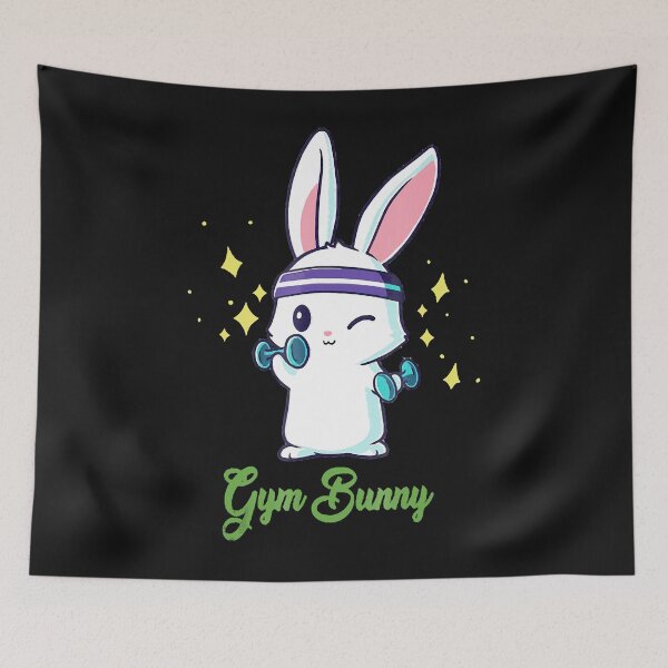 Aperçu de l'œuvre Gym Bunny Fitness Rabbit Lover Gym créée et vendue par LamaraGodina.