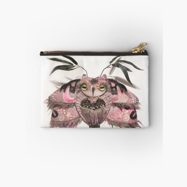 Item preview, Pink Moth Fina Art Assemblage with white background designed and sold by Mutantland.