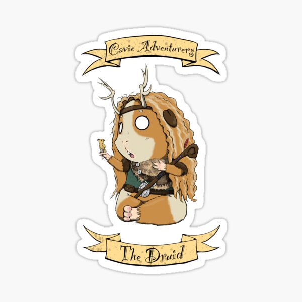 Cavie Adventurers - The Druid Sticker