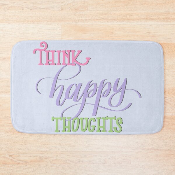 Item preview, Think Happy Thoughts - Handlettered Calligraphy Design designed and sold by Kelly Leung.