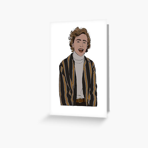 Timothee Chalamet as fashion by a young by Asar Studios Greeting Card by  Celestial Images