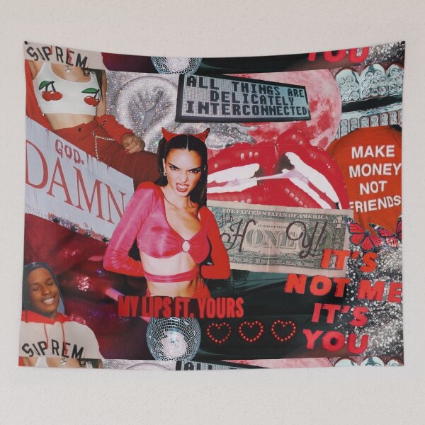 Item preview, red theme collage designed and sold by katecrawford26.